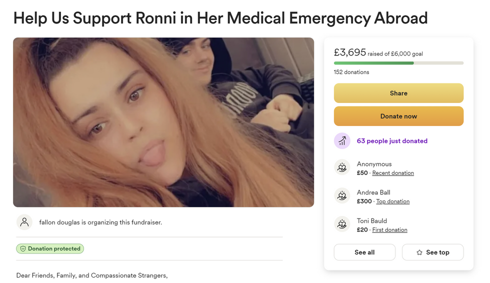 More than \u00a33,600 has been raised on a GoFundMe page