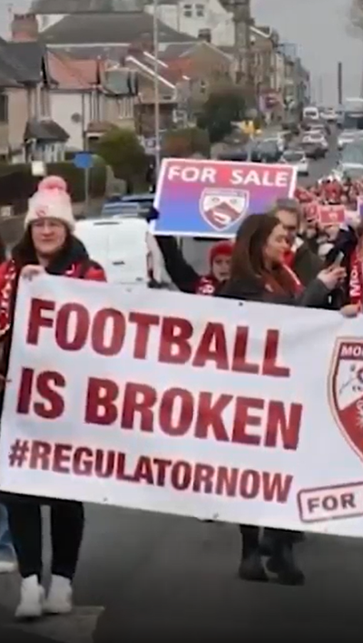 Morecambe FC protests