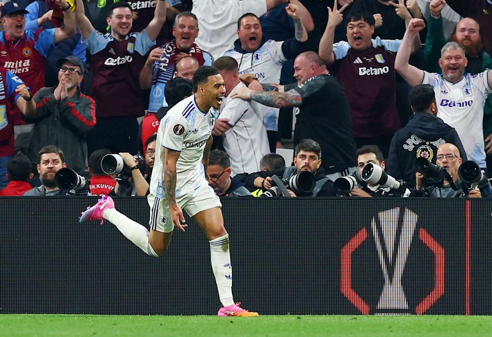 Morgan Rogers scored the third goal for Villa to make it a thrashing in the Europa League final