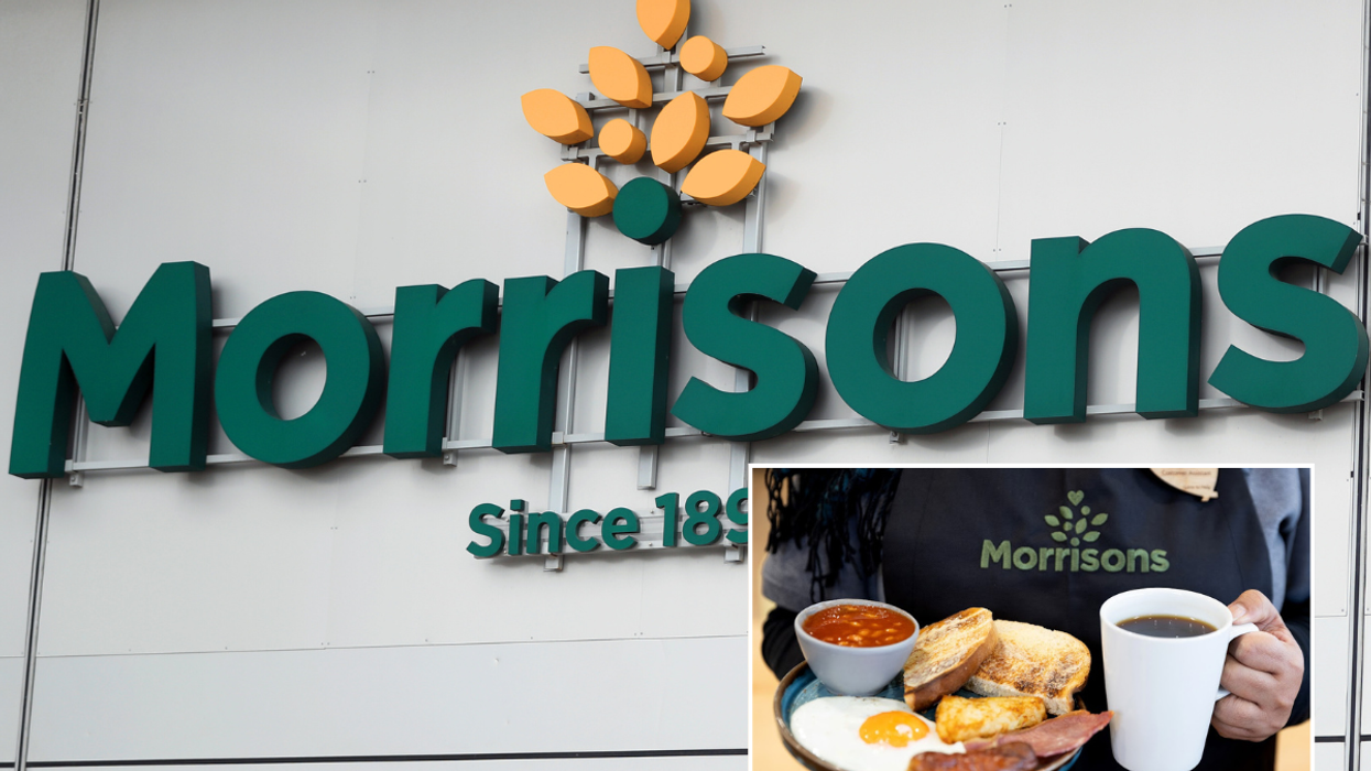 Morrisons sign / Morrisons fry up breakfast and coffee