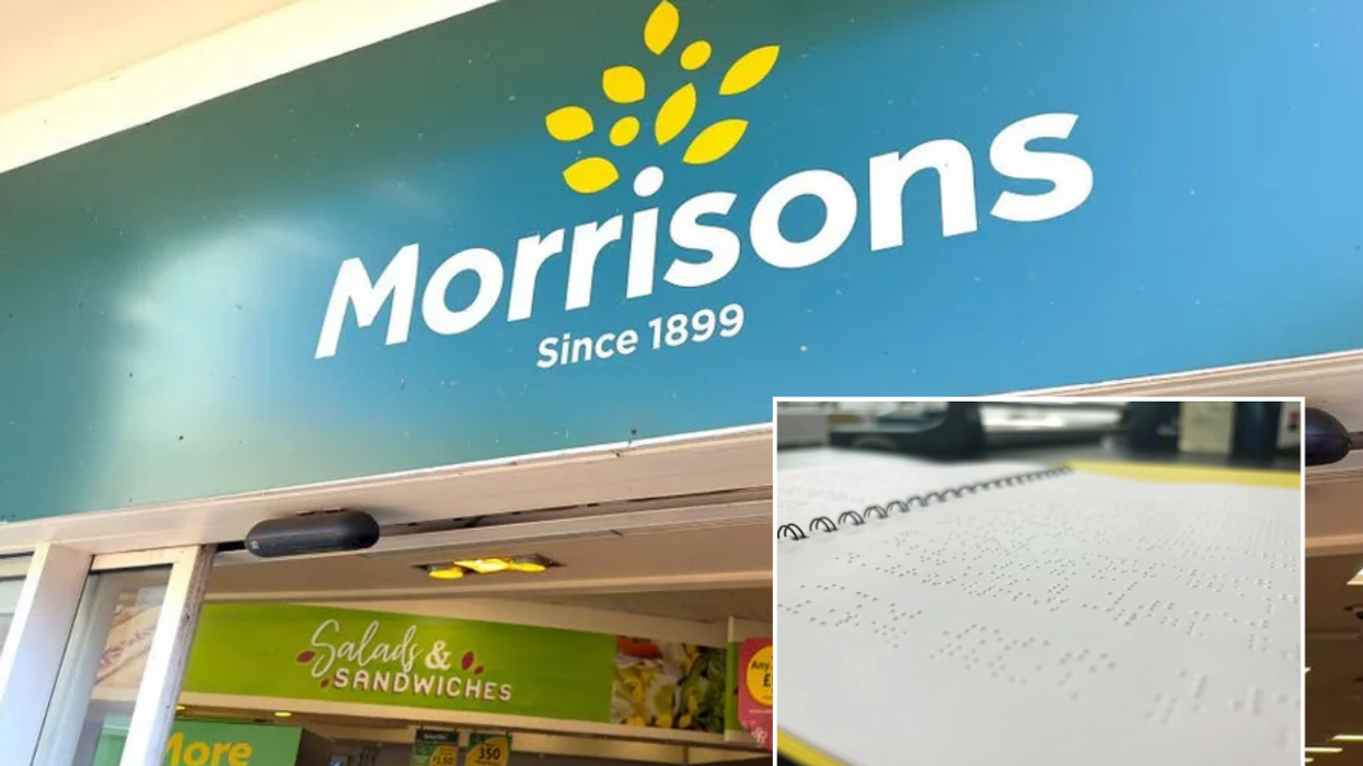 Morrisons store / braille menu