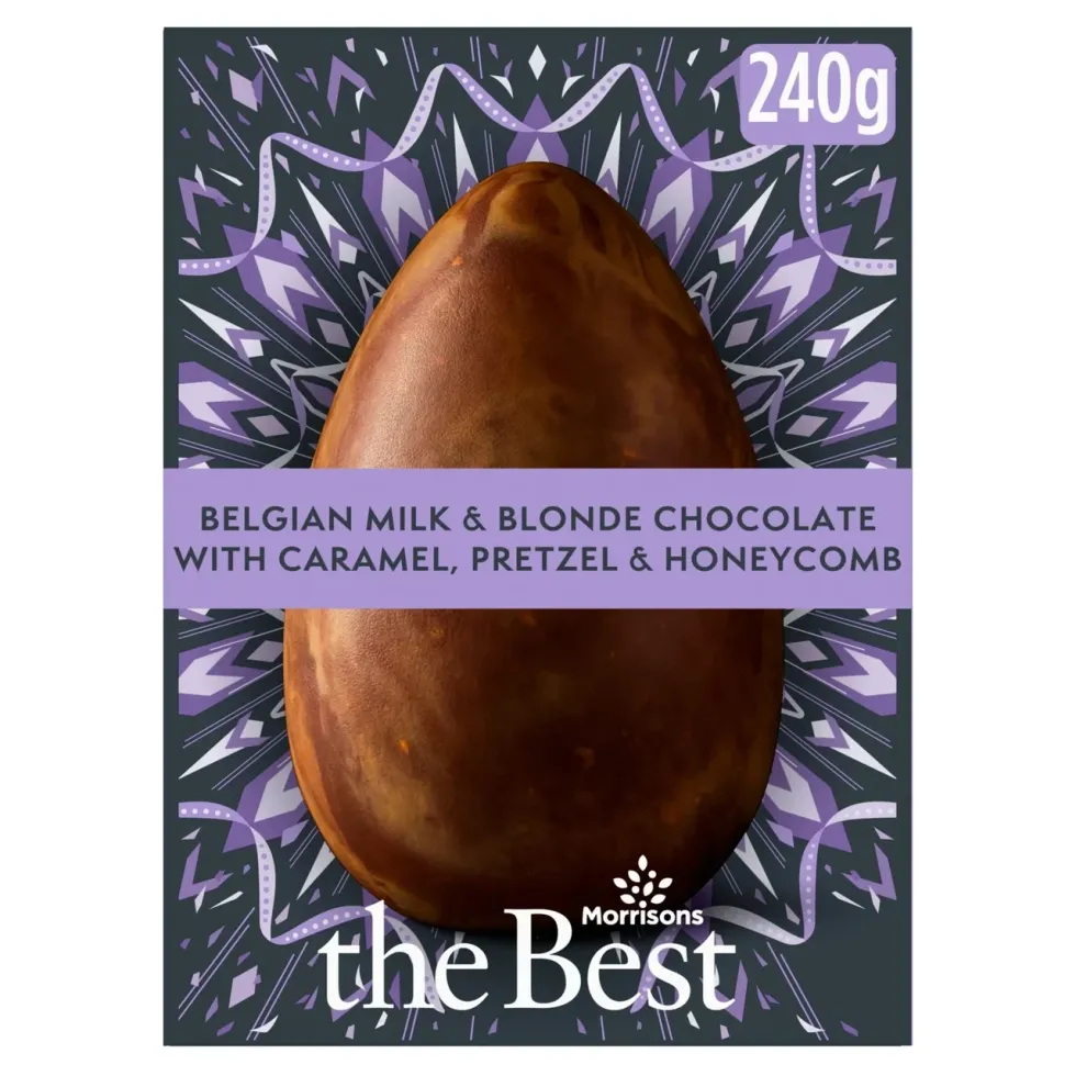 Morrisons The Best Milk & Blonde Chocolate With Honeycomb Easter Egg