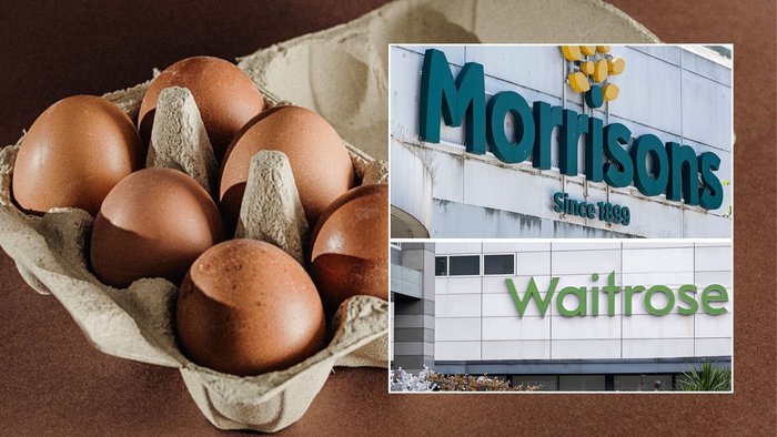 Morrisons, Waitrose, brown eggs