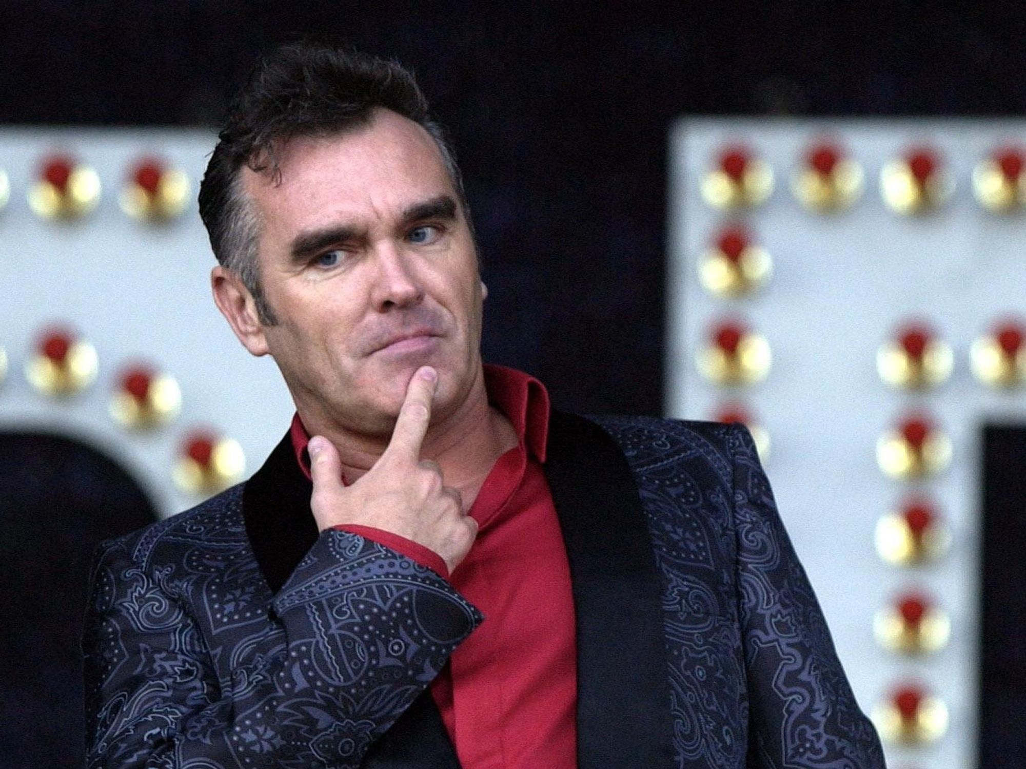 Morrissey performs at Glastonbury in 2004