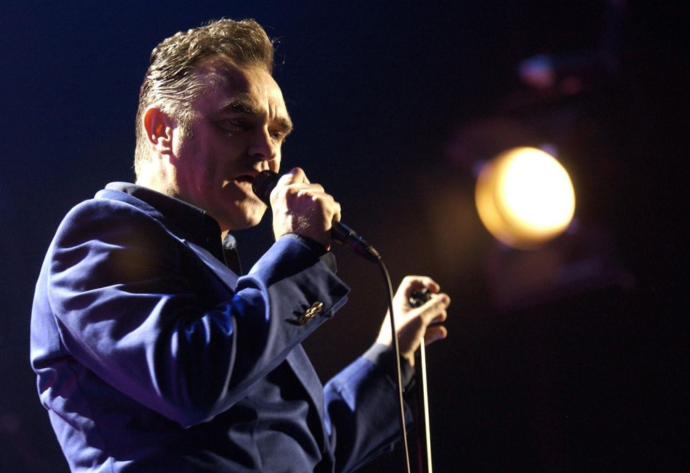 Morrissey performs on stage during a one-off gig to promote his new album