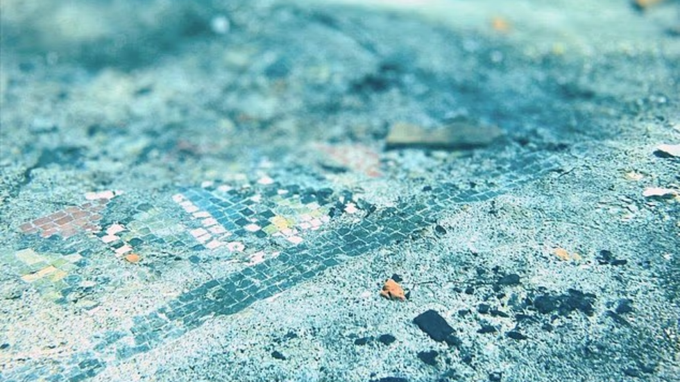 Mosaic flooring of Cicero's bathhouse