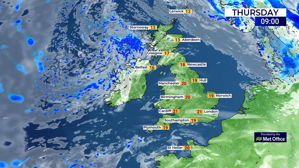 Most areas will be fine and dry.