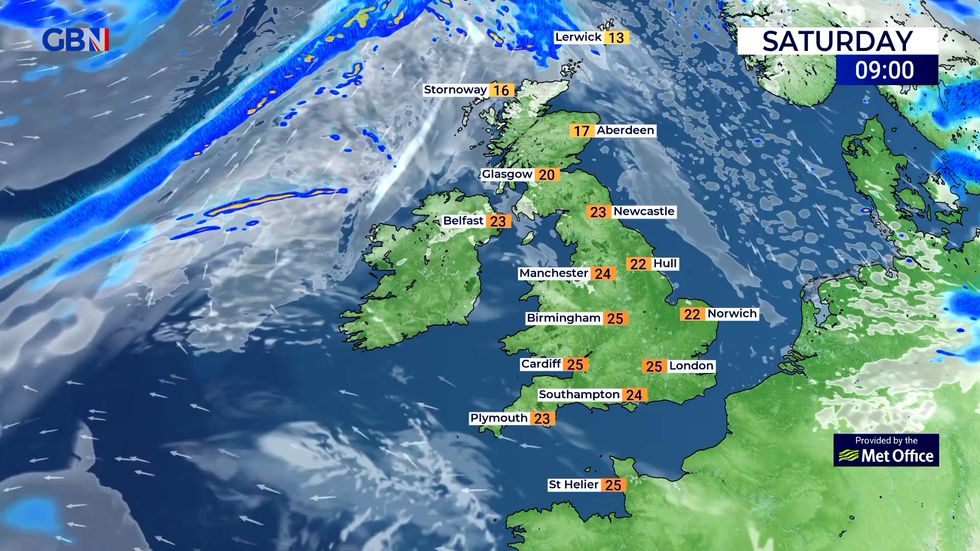Most areas will be warmer than yesterday.