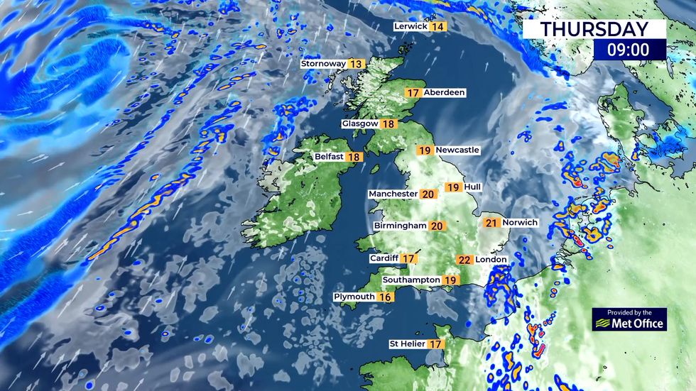 Most of Britain is set for dry conditions, with some sunny spells.
