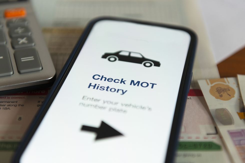 MOT history on phone