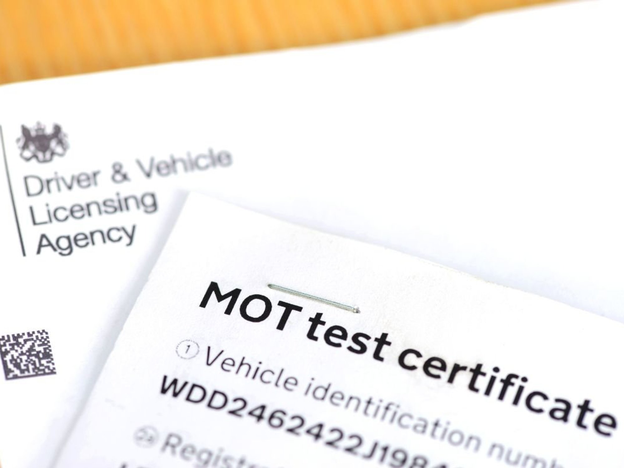 MOT test certificate