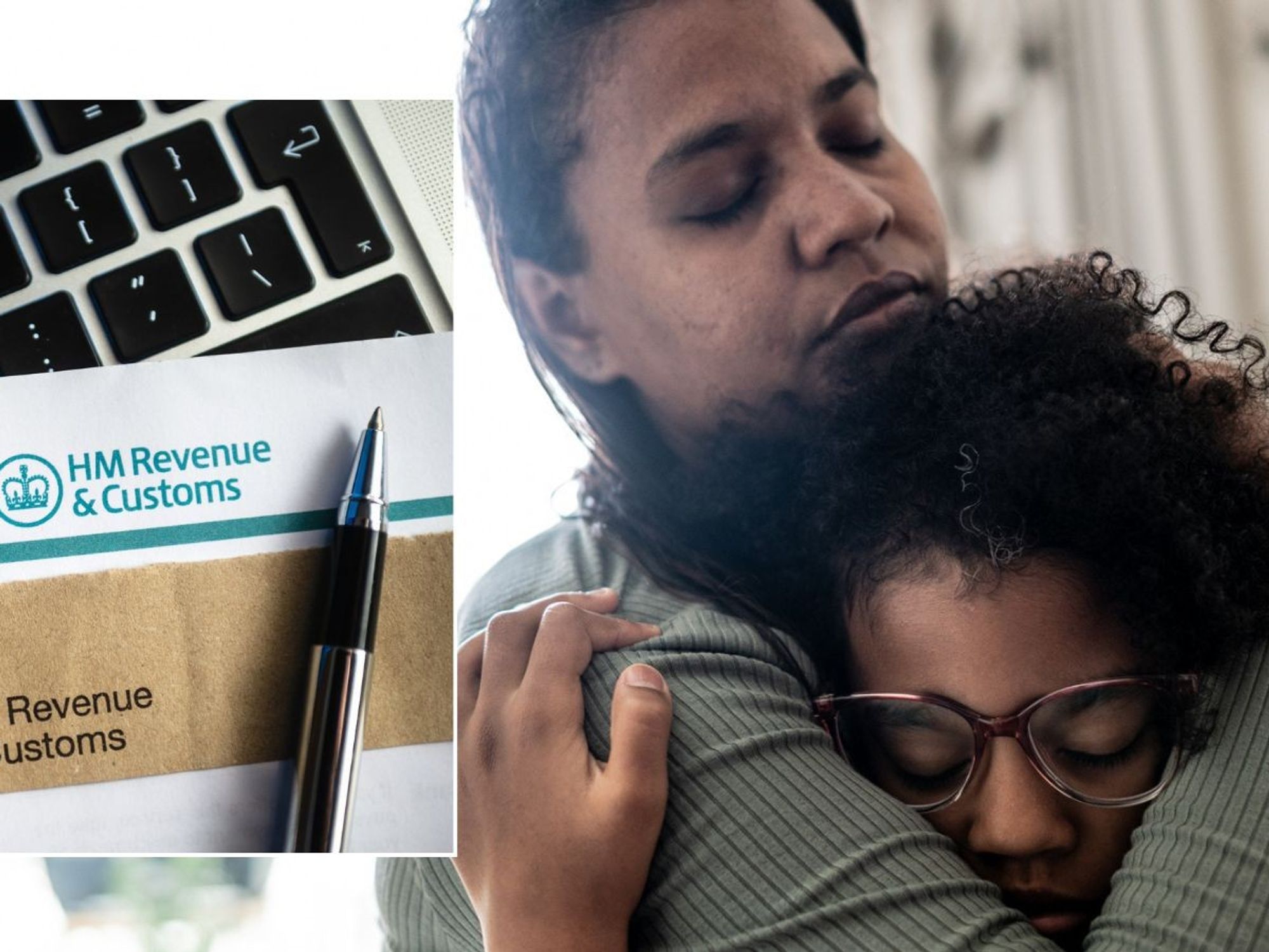 Mother and child, and HMRC letter
