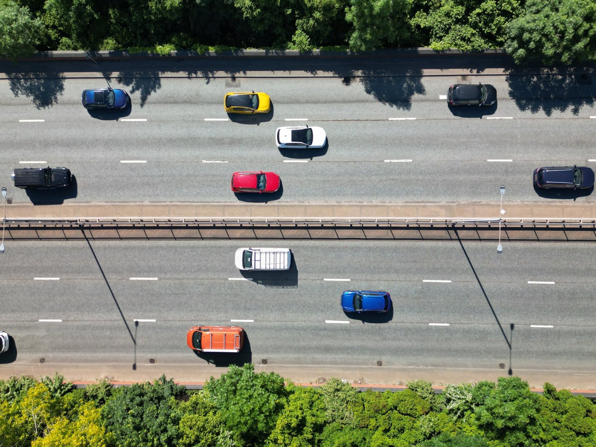MOTOR TRAFFIC AERIAL VIEW