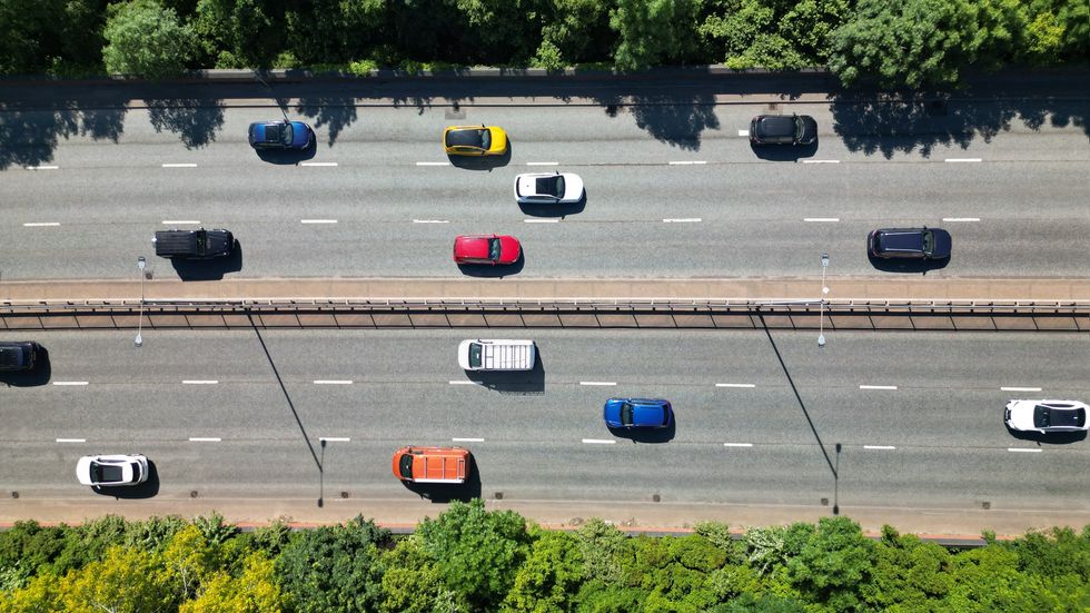 MOTOR TRAFFIC AERIAL VIEW