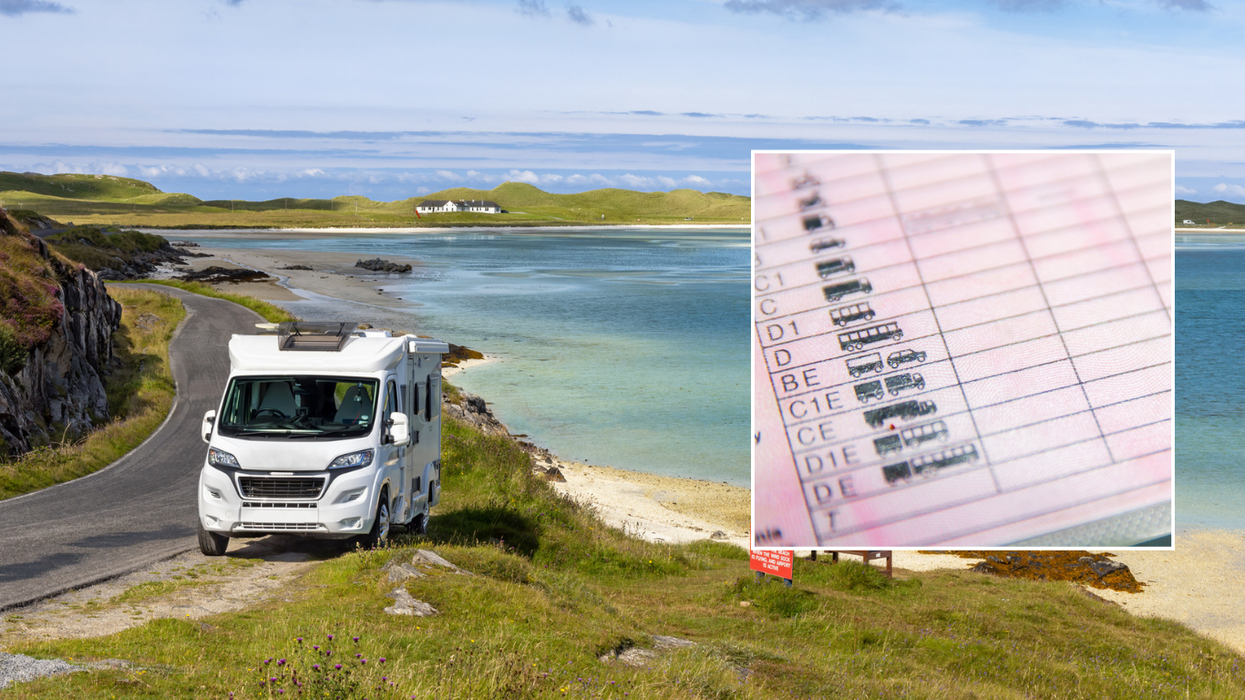 Motorhome and driving licence