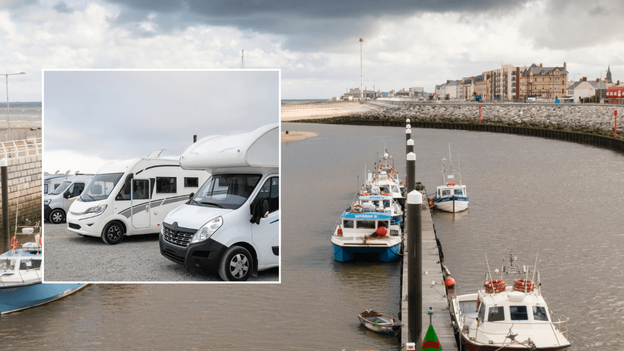 Motorhome and Rhyl coastal site