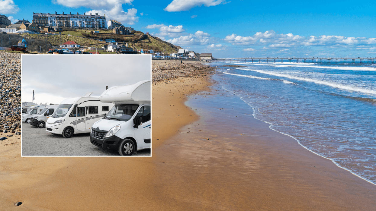 Motorhomes and Saltburn beach