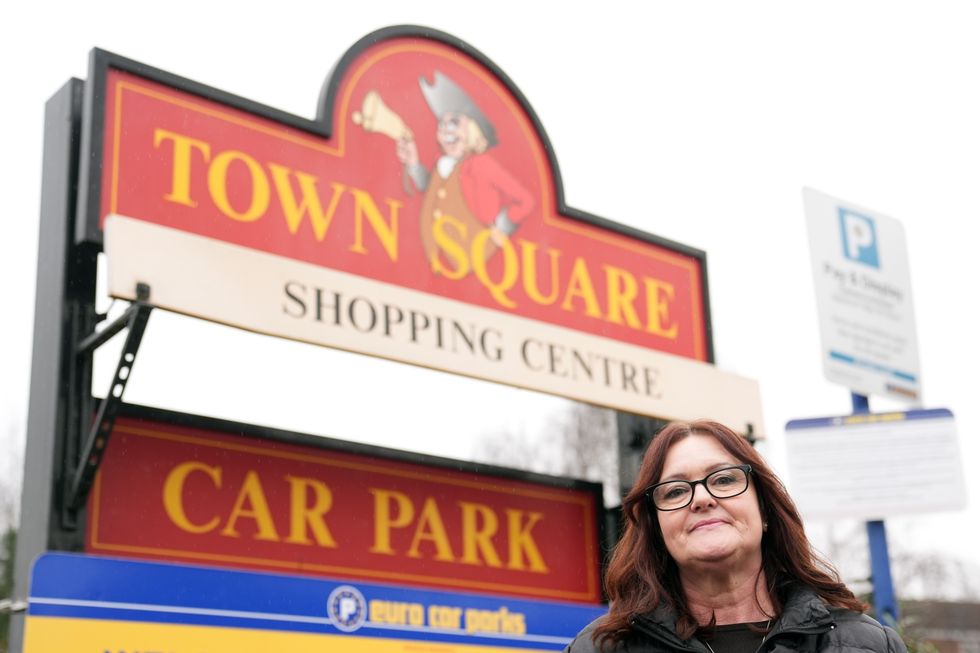 Motorist Debbie Dinckal in Syston Town Square car park in Leicestershire