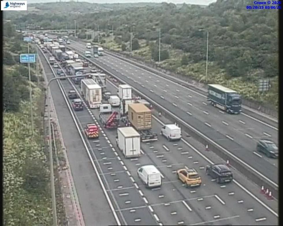 Motorists are currently facing two hours of delays between J29 and J26