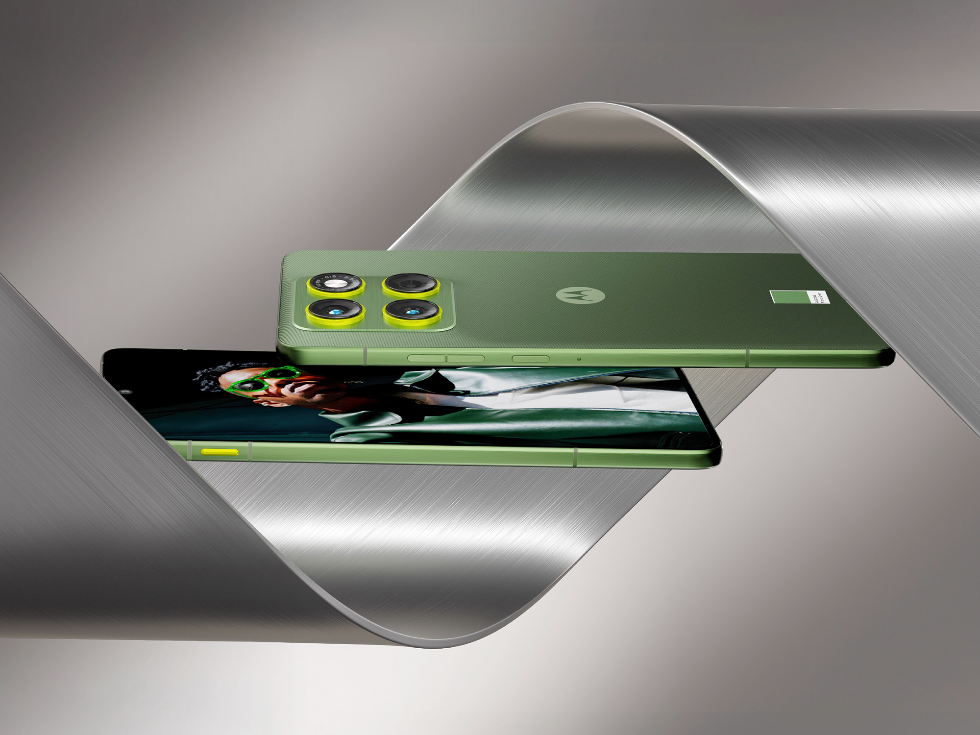 Motorola Edge 70 design in green