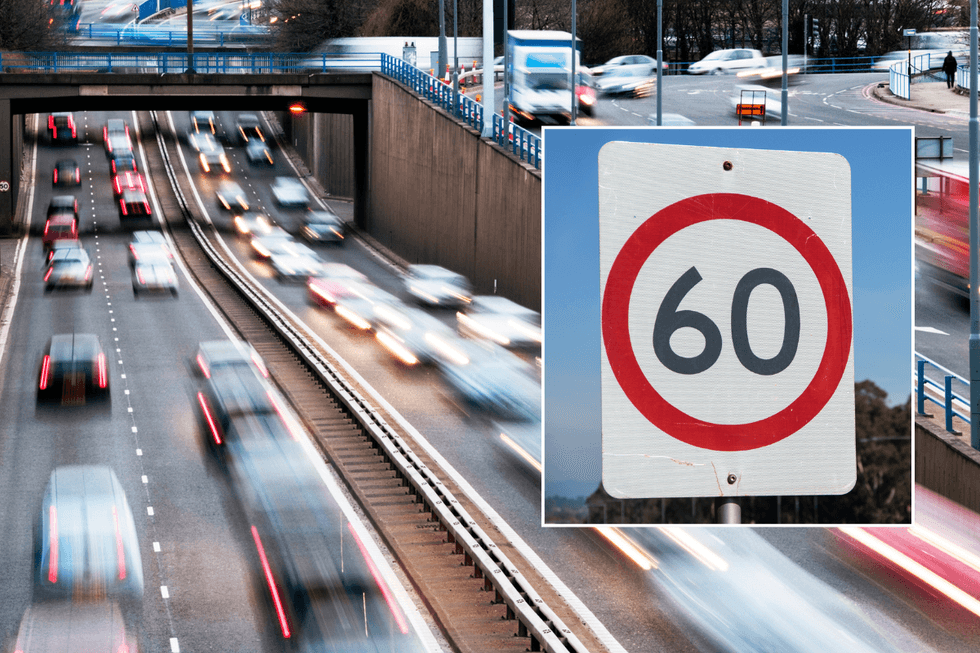 Motorway and 60mph sign