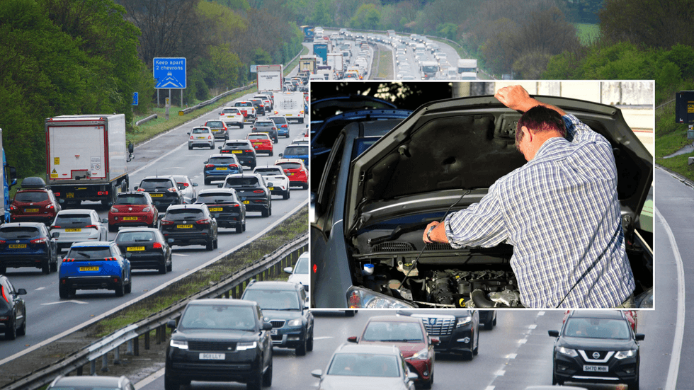 Motorway and car breakdown