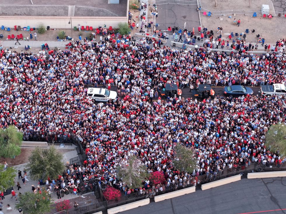 Mourners gather for Charlie Kirk memorial