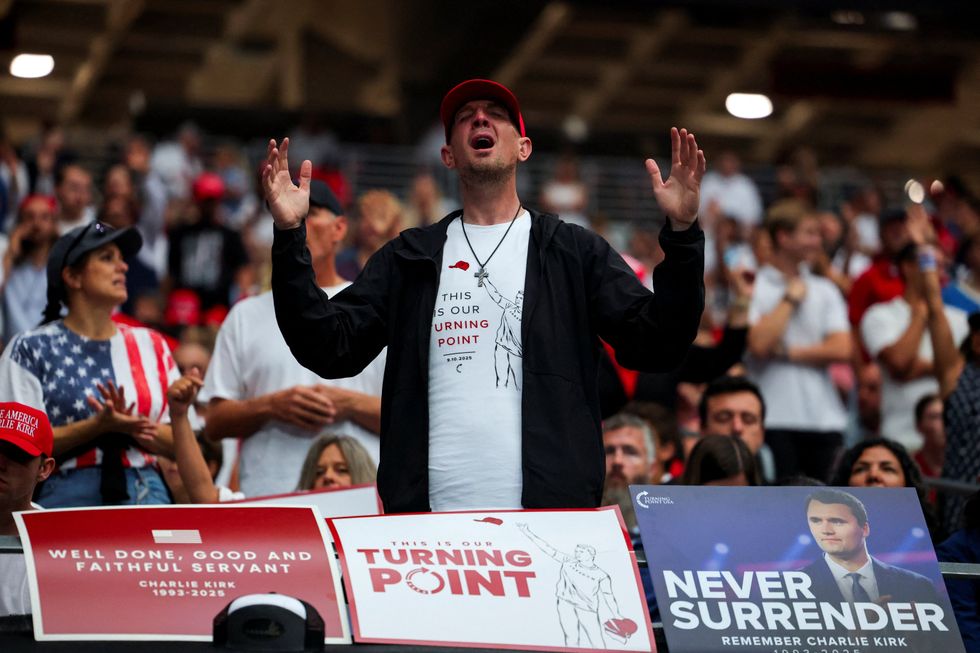 Mourners gather for Charlie Kirk's funeral