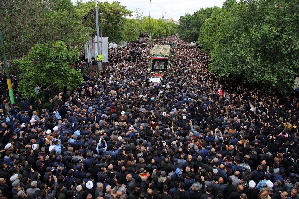 Mourners in Tabriz, Iran