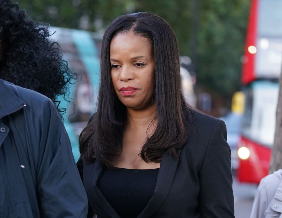 MP for Leicester East Claudia Webbe leaves Westminster Magistrates Court, London, where she is charged with one count of harassment of a female between September 1, 2018 and April 26, 2020. Picture date: Monday September 27, 2021.