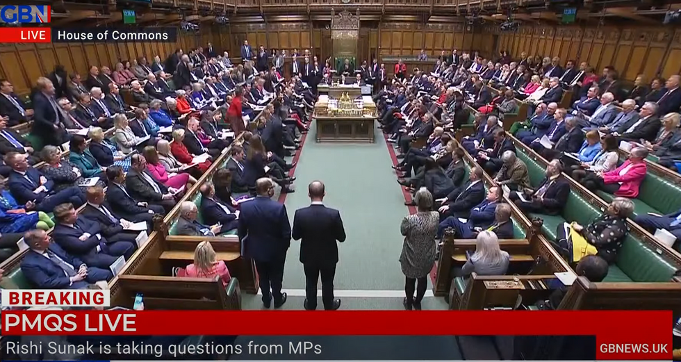 MPs gather in the House of Commons for PMQs