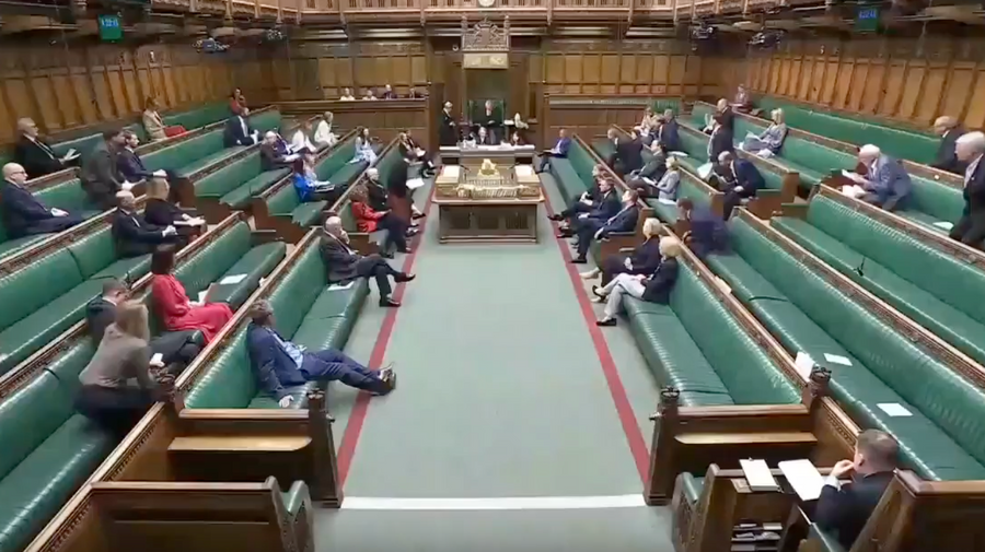MPs sit in the Commons