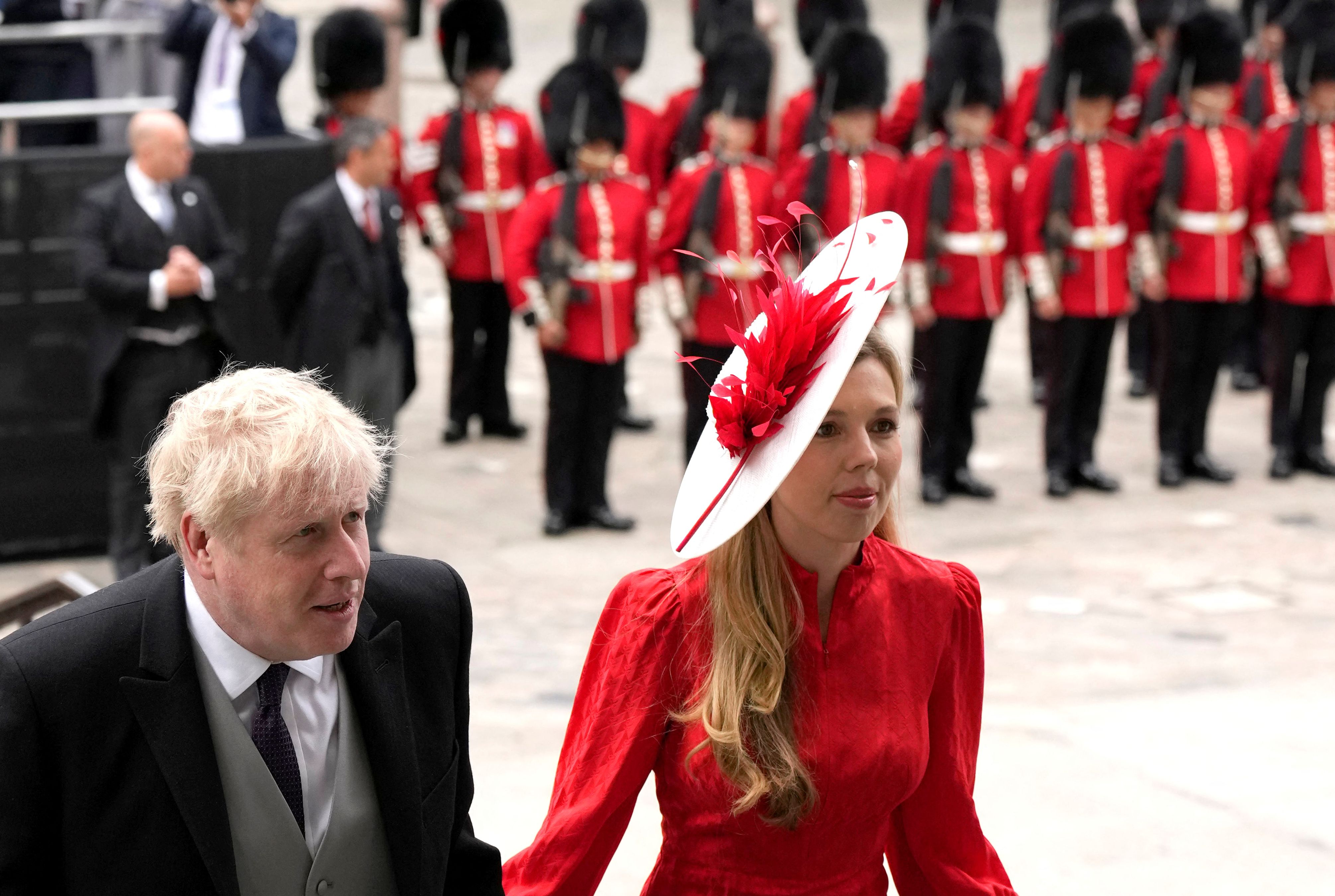 Mr Johnson and his wife Carrie were booed over the weekend