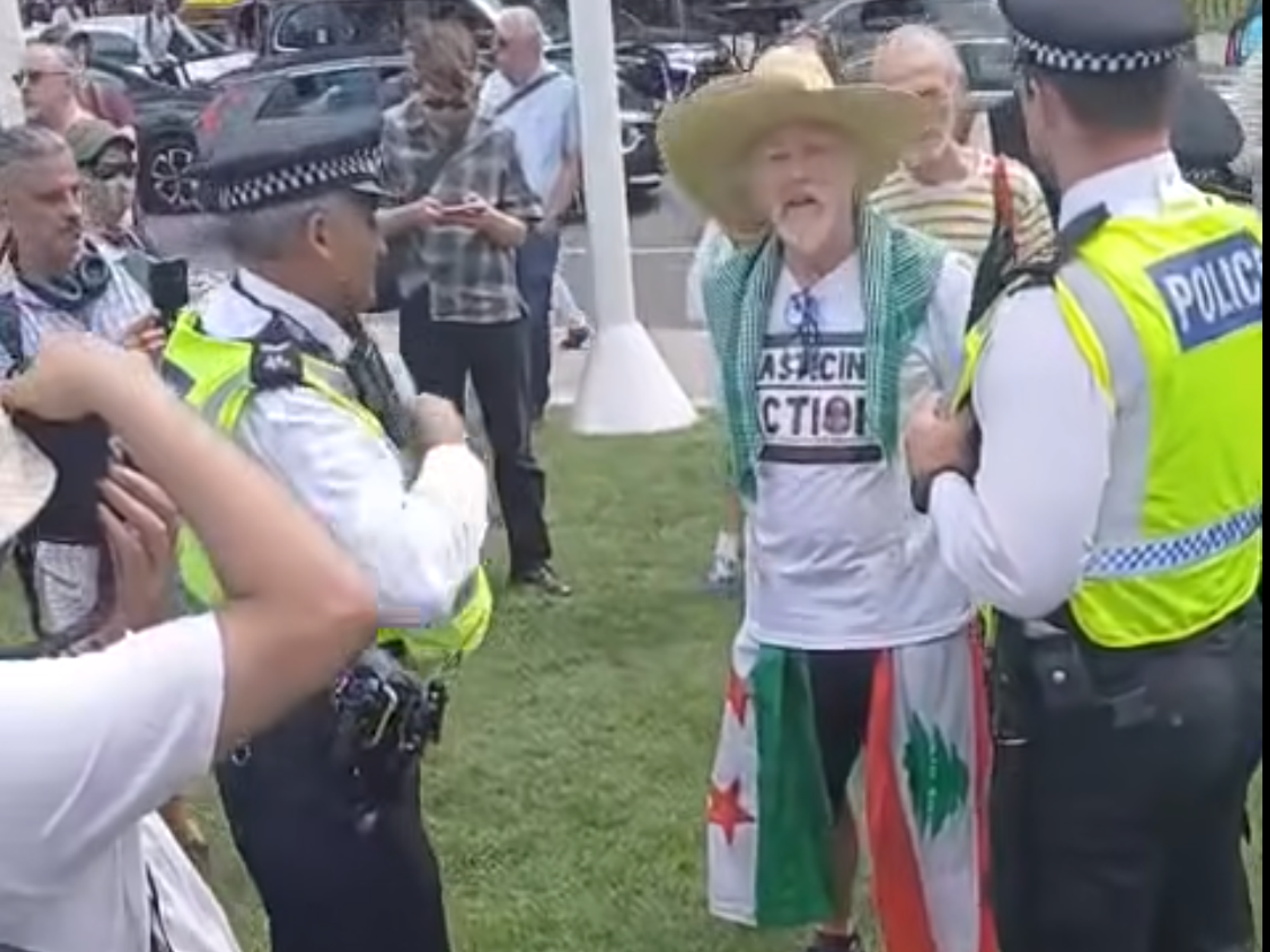 Anti-AI protester arrested for wearing 'Plasticine Action' T-shirt