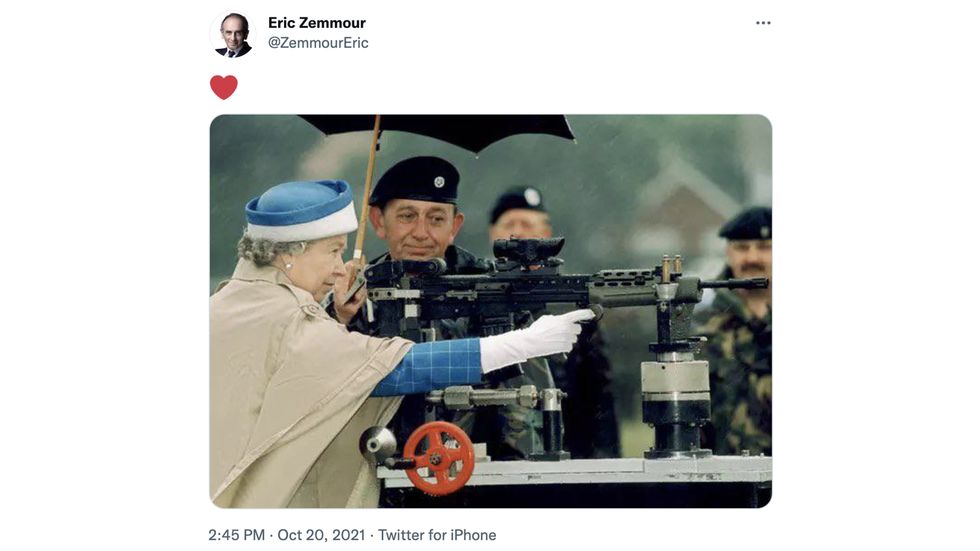 Mr Zemmour's Tweet