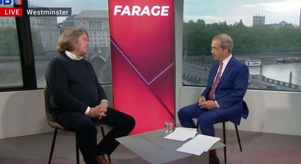 Ms Moffatt in conversation with Nigel Farage