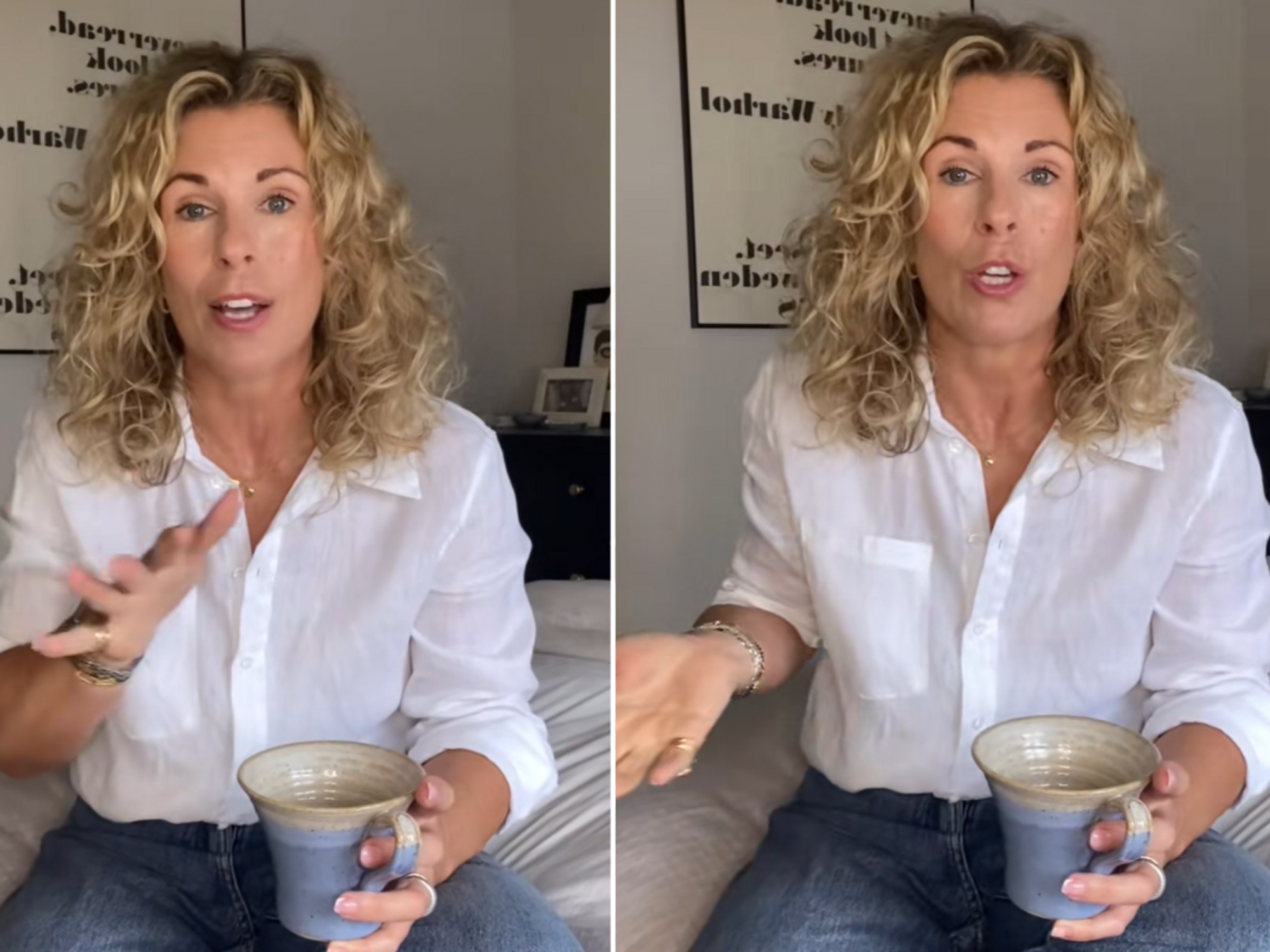 Ms Slater talking to followers