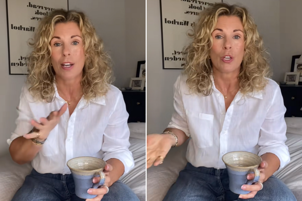 Ms Slater talking to followers