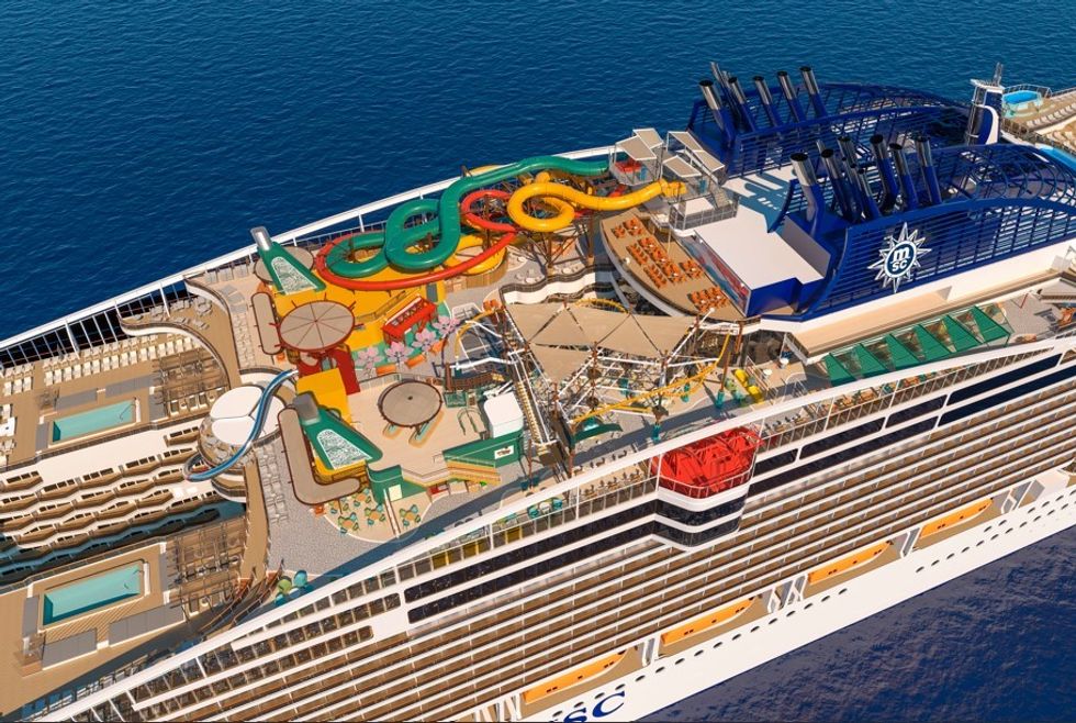 MSC ship birdseye view