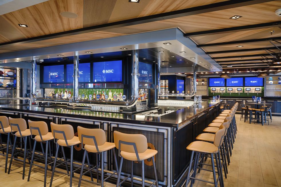 MSC ship sports bar