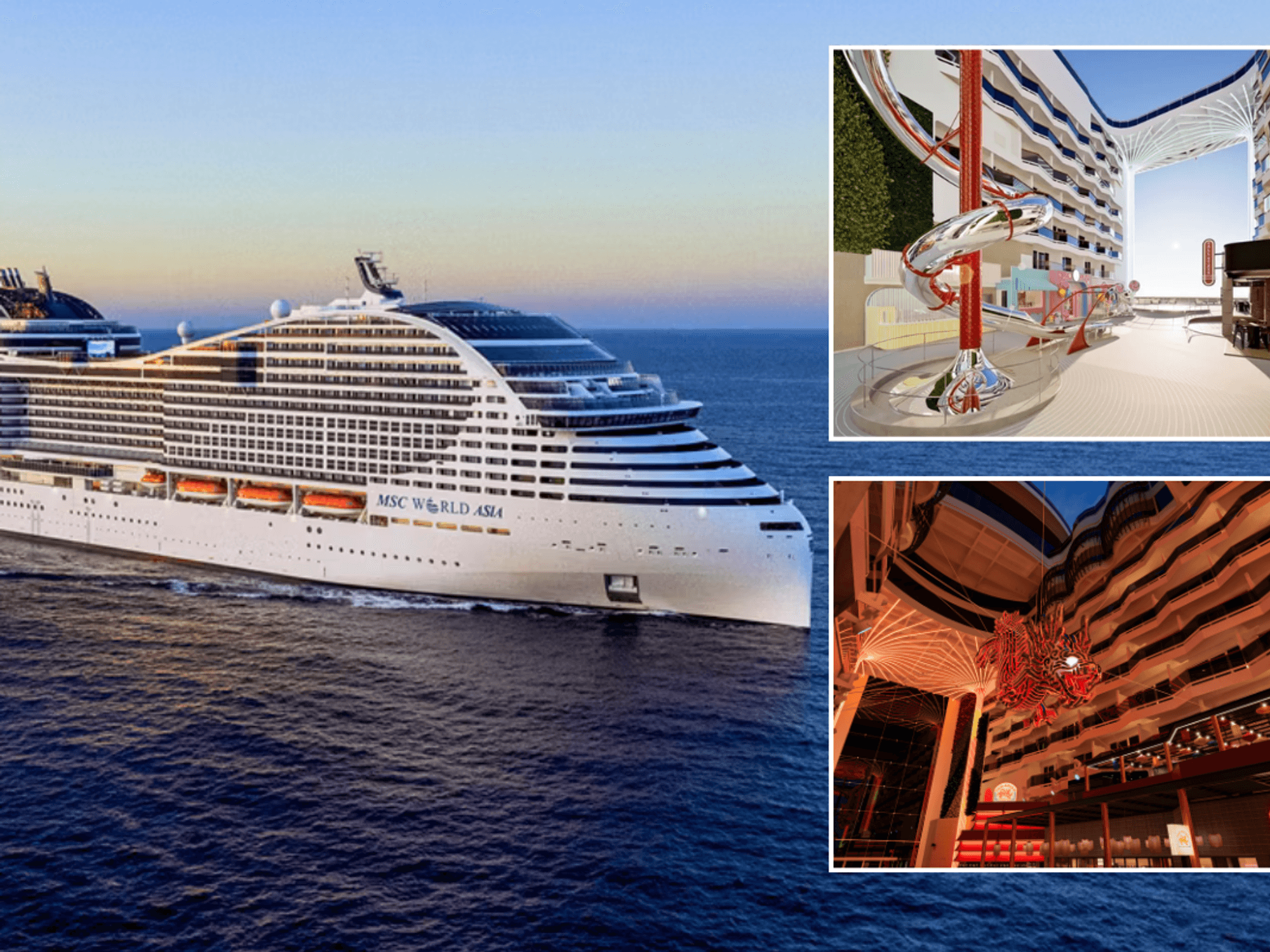 MSC World Asia / MSC slide / sculpture