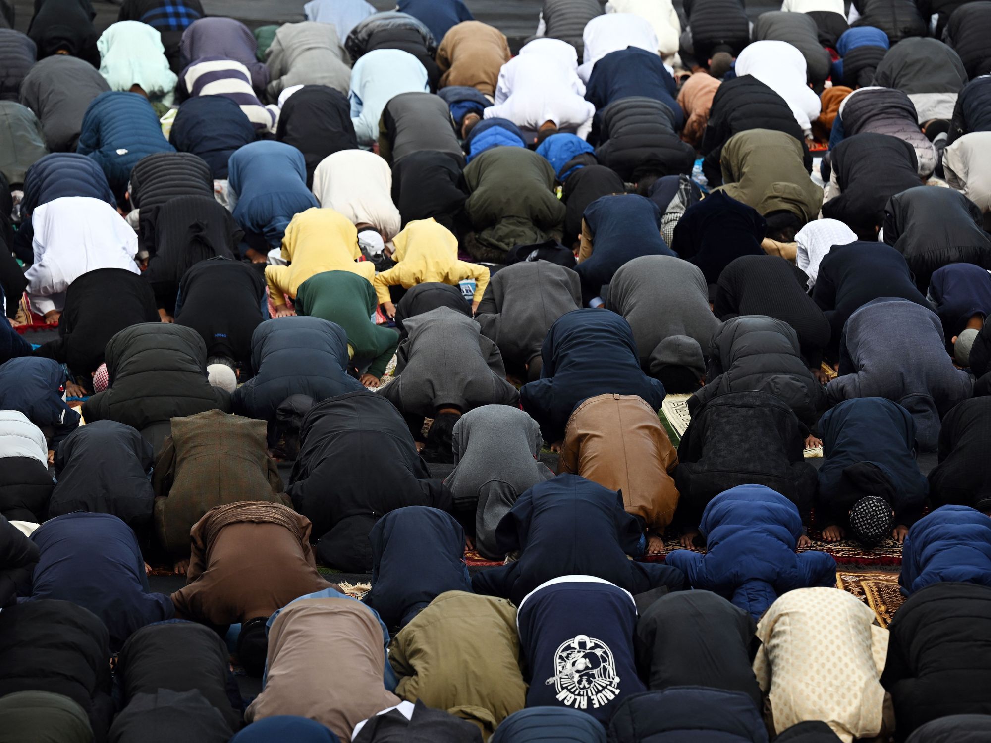 Muslim worshippers