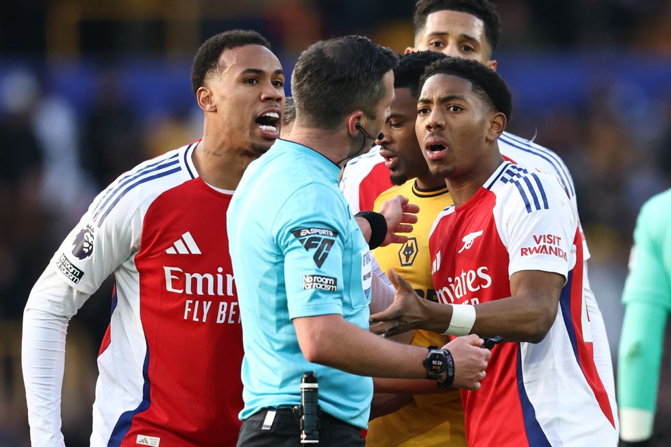 Myles Lewis-Skelly was shown a straight red