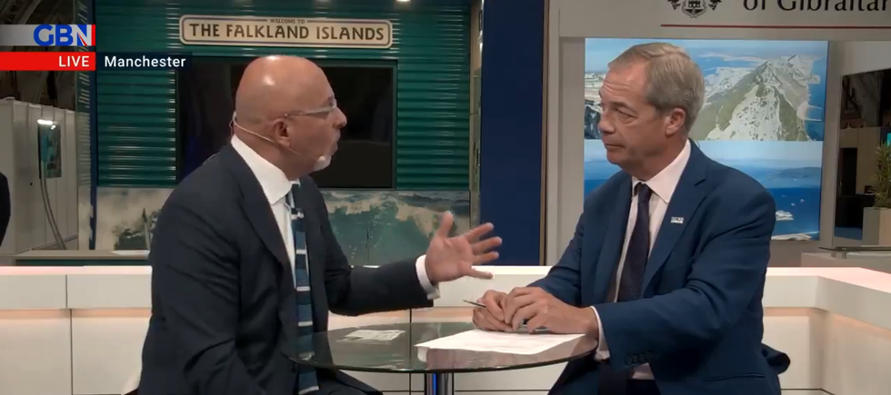 Nadhim Zahawi and Nigel Farage