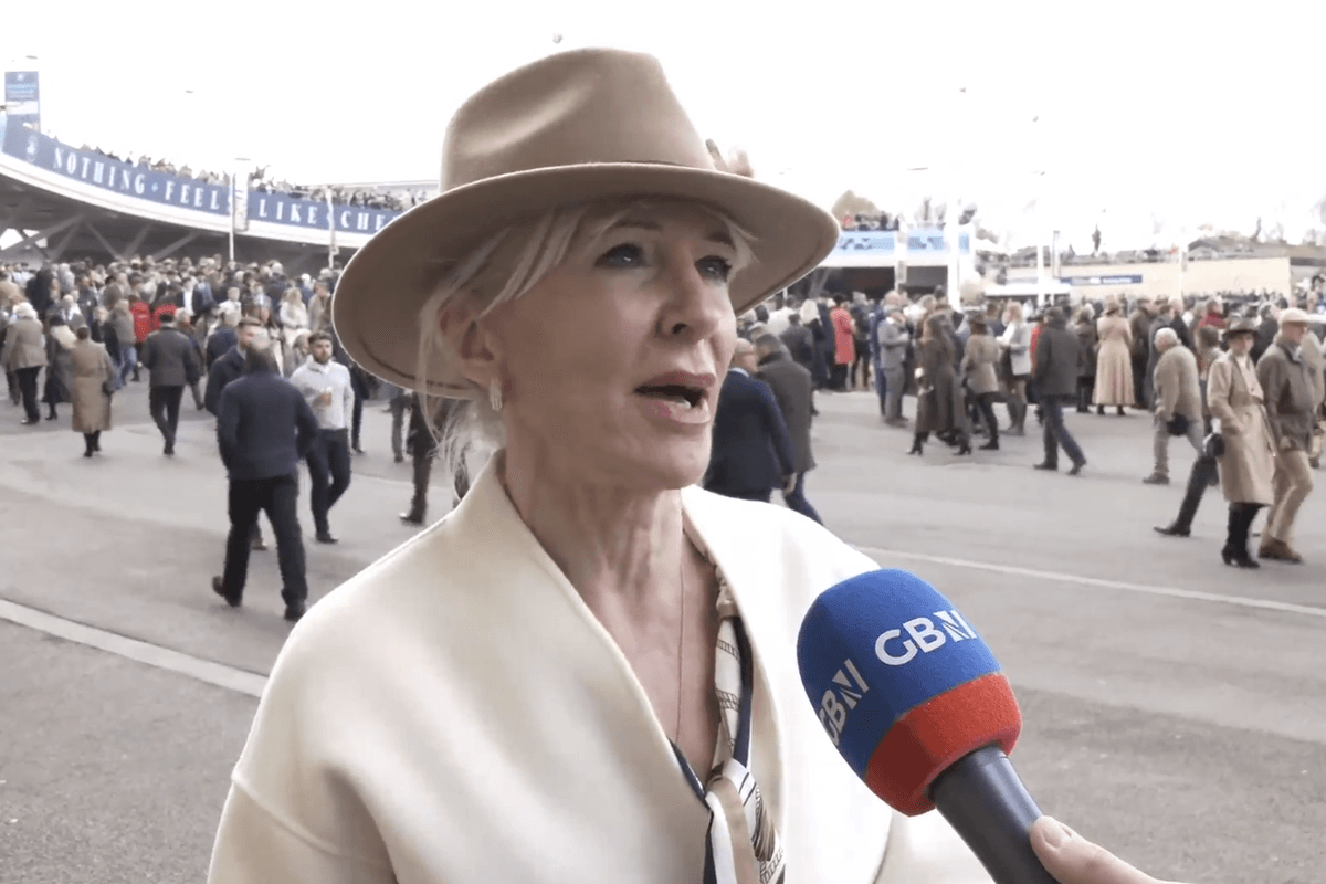 Nadine Dorries at Cheltenham's Ladies Day