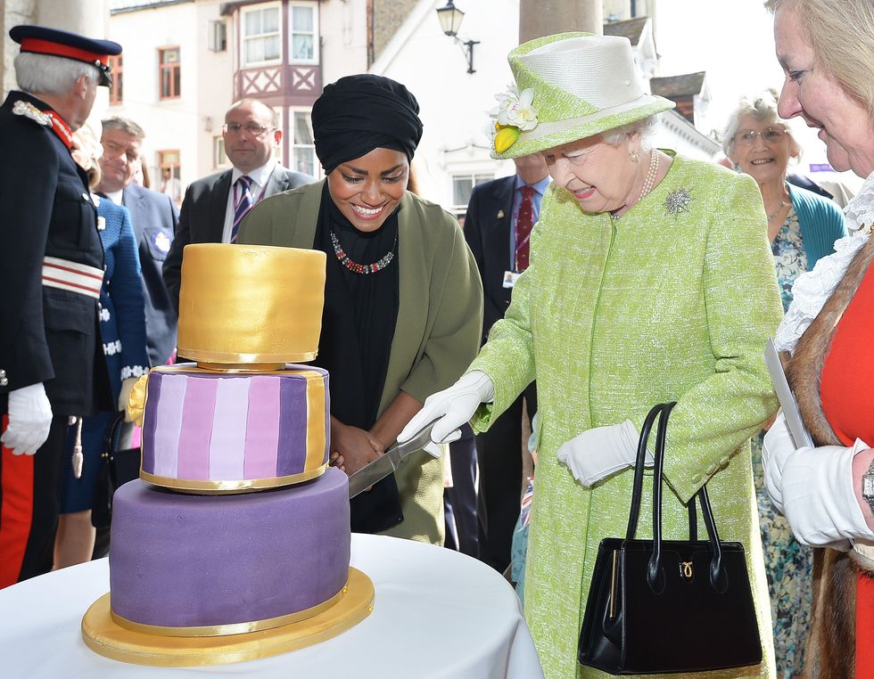 Nadiya Hussain and Queen Elizabeth II