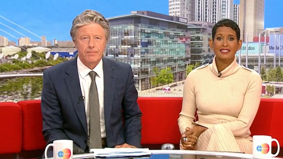 Naga Munchetty and Charlie Stayt