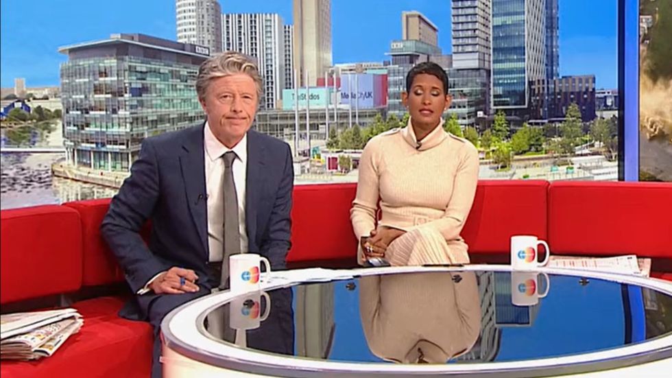 Naga Munchetty and Charlie Stayt