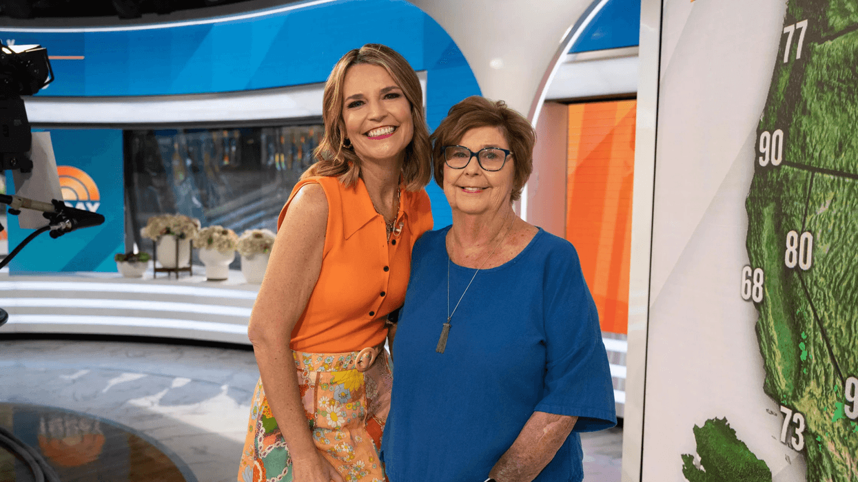 Nancy and Savannah Guthrie on the Today show set