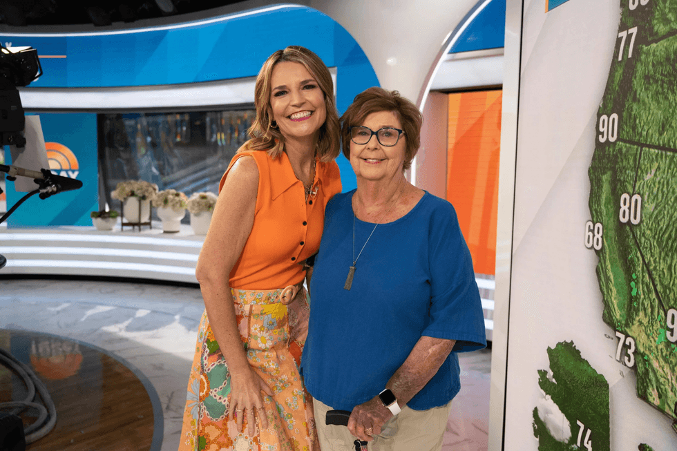 Nancy and Savannah Guthrie on the Today show set